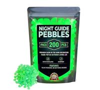 Glow In The Dark Stones - 200 Pieces Glowing Garden Walkway Rocks | Outside Glowing Pebbles,for Walkway Yard Backyard Pathway Driveway Patio Landscaping Fish Tank Aquarium Terrarium