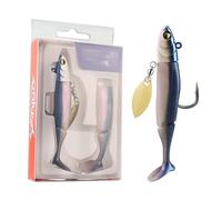 Glow-in-The-Dark T-Tail Lead Soft Bait Set 9.5cm 20g Single Hook Glitter Bionic Appâts de pêche en mer