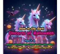 Glow-in-the-Dark Unicorns of Halloween: Magical Unicorns Shining Bright on Halloween Night | Fun Halloween Coloring Book for Kids Ages 4-8