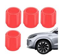 Glow in The Dark Valve Stem Caps | 4 Pack, Rubber, Green/Blue Luminous | No Battery, Night Safe, Waterproof | Car Truck Motorcycle Bicycle Tire Accessory for Men