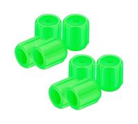 Glow in The Dark Valve Stem Caps, 8 Piece Fluorescent Tyre Valve Dust Covers with Inner Layer, Universal Car Wheel Air Caps for Night Driving - Resistant, Easy Screw