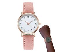 Glow in The Dark Watches - Fashionable Casual Wristwatch | Leather Alloy Build, Luminous Function, Strap 22.5cm Length, 1.6cm Width, Case 3.25cm Diameter, 0.8cm Thickness, Timekeeping Accessory
