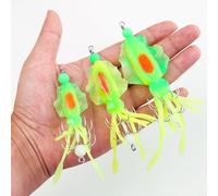Glow Octopus Squid Leurre avec forme de corps réaliste et mouvement pour attirer les poissons prédateurs en eau douce et salée (B)