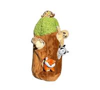 Glow Pups Jouet pour chien Hide and S abane en peluche - Jouet pour chien terrier - Jouet couineur à cache-cache - Taille L - Arbre multi-animaux