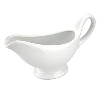 Glow Saucière traditionnelle en céramique blanche de 150 ml pour sauces à la crème et sauce - Saucière parfaite pour Noël, mariage, dimanche, déjeuner, rôti, dîner - Passe au lave-vaisselle et au