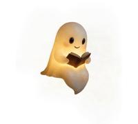 Glow Spirit Ghost Lamp | Cute Ghost Reading Book Lamp | Halloween Ghost Reading Night Lights | Halloween Decoration For Gift Props Tabletop Bookshelf Home Decor,1Pcs