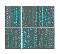 Glow Stickers, Étanche 6 Pièces Star Body Stickers - Art Corporel Pour Le Carnaval Birthday Pool Halloween Beach Adults Hand Sports Cosplay Wedding Perfectionne Pour Les Fêtes Et Les Événements De