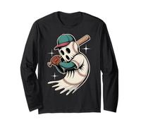 Glow Swing Baseball Fantôme Halloween Sports Design Manche Longue