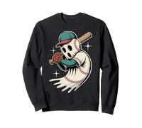 Glow Swing Baseball Fantôme Halloween Sports Design Sweatshirt
