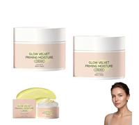 Glow Velvet Priming Cream : Base De Maquillage Hydratante Et Floutant Les Pores - Peau Lisse Et Éclatante, Fixation Longue Durée - Soin Coréen, 50 G (2 unités)