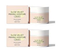 Glow Velvet Priming Moisture Cream, Pore Blurring and Makeup Gripping Primer, Moisturizer and Primer in One for All Skin (2PCS)
