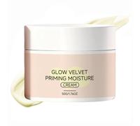 Glow Velvet Priming Moisture Cream, Pore Blurring and Makeup Gripping Primer, Moisturizer and Primer in One, Hydrating Base for Smooth Makeup Application, Velvety Finish Face Primer for All Skin (1PC)