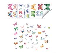 Glow Wall Lot de 1 décalcomanies lumineuses en forme de papillon pour chambres de filles/jardins d'enfants, amovibles (lumière verte)