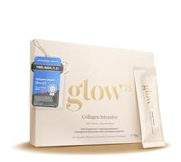 Glow25® Collagène Intensif [30 sticks] - avec tripeptides, vitamine C, zinc et biotine - Hydrolysat de collagène premium - Peptides de type 1 et 3 - Bonne solubilité