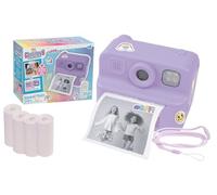 GLOWAYS - Appareil Photo Instantané - Jouet Électronique - 149601 - Violet - Anniversaire - Double Camera - Cadeau - Impression Thermique - Jeux et Lecteur MP3 - Batterie Incluses - À Partir de 6 Ans