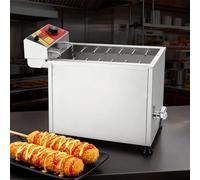 Glowdora Friteuse À Corn Dogs 25l en Acier Inoxydable, Machine À Hot Dog Électrique Professionnelle 3000w, pour Camion De Nourriture Et Café, Friteuse Électrique Grande Capacité