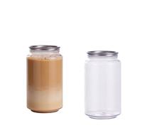 Glowdora Gobelets en Forme De Canette, Contenants Transparents avec Couvercle, Bouteille De Jus Polyvalente pour Café Glacé, Smoothies, Bière Et Cocktails 330ml(200sets)