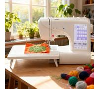 Glowdora Machine À Coudre Et À Broder Portable, Machine À Coudre, Broder Combinée, avec Cadre 100 X 100 Mm/100 X 235 Mm, Écran Tactile 7", pour La Maison Et Les Projets Créatifs