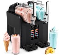 Glowdora Machine À Granités Et Glace À L'italienne, Double Cuve (2 X 2 L), Usage Domestique/Commercial, Refroidissement Rapide, Contrôle De Température, Écran Tactile Black