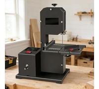 Glowdora Scie À Ruban D'Établi Professionnelle 800w, Coupe Bois/Mousse, Hauteur 70mm, Inclinaison 0-45°, Table Métal, 1750 TR/Min, Idéales Bricolage StandardEdition