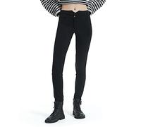 GLOWELFA Pantalon Femme Taille Haute Slim - Noir Élastique Grande Taille, Idéal pour Bureau, Réunion, Soirée et Randonnée (17099,TG,Noir)
