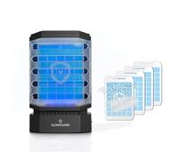 GlowGuard-X Piège à mouches d'intérieur rechargeable et tue-moucherons, piège à moustiques multifonction et anti-chocs pour l'intérieur, comprend 1 appareil + 4 recharges de cartes adhésives