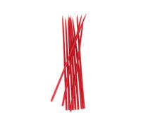 Glowing Bee Lot de 10 bougies coniques fines faites à la main en cire d'abeille naturelle 30 cm (rouge)