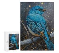Glowing Blue Bird Art Print Puzzle 1000 Pièces Educa Jouet en Bois Cadeau Unique Décoration Intérieure Jeu Éducatif Challenge Toy Adultes Et Enfants À Partir De 14 Ans 300 PCS