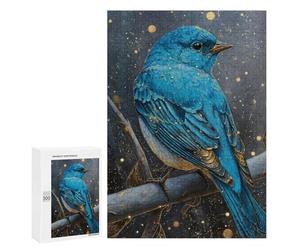 Glowing Blue Bird Art Print Puzzle 1000 Pièces Educa Jouet en Bois Cadeau Unique Décoration Intérieure Jeu Éducatif Challenge Toy Adultes Et Enfants À Partir De 14 Ans 300 PCS
