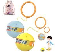 Glowing Bouncing Ball, Goodwillbrave Bouncing Ball, Flashing Jump Ring Glowing Jumping Ball for Kids Training, Ankle Skipping Toy with Bouncy Ball, Sports Toy Fitness Toy for Kids Adults (2pcs-C)