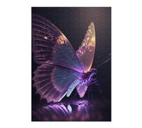 Glowing Butterfly Artwork-14 Puzzles pour Adultes Jeux Relaxants Défi Difficile Cadeaux De Noël Et d'anniversaire 38x26cm/1000pcs