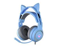 Glowing Cat Ears Wired Computer Ps4 Gaming Headset Pink Gaming Headset - Casque de chaton filaire USB pour Pc / mac / ps4 / ps5 avec bruit de son surround