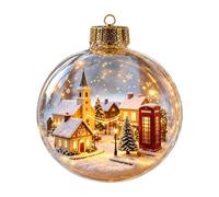 Glowing Christmas Ball Ornaments, Acrylic Ball Ornaments Decor | Christmas Tree Decorations Seasonal Ball for Outdoor Home Bedroom Living Room Window Wall Fireplace