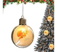 Glowing Christmas Baubles - Transparent Lighted Ornament Spheres Shine Pendentif Decorative Hanging Party Tree Center piece Up | Bright Sphere Decoration For Winter Celebration Festive Night