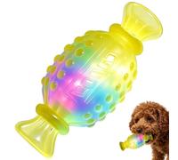 Glowing Dog Toy - Interactive Floating Teething Ball, LED Light Up, Green | Nighttime Pet Fetch Toy, Durable Rubber Material, Water Floating Design, Engaging Outdoor Exercise Equipment, Bright