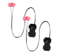 Glowing Eyes Halloween, Light Up Eye with Timer, LED Red Props, Creepy Skull Lights for Skeletons, Pumpkins, Tombstones, Indoor Outdoor Spooky Decorations for Haunted House Parties