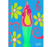 Glowing Flower Lava Lamp, 200 Unlined, Floral Detailed Page, 8x11, Hardcover Journal, Art Pad, Sketchbook, Drawing Book: Made With Hand-Drawn And ... By: Artist Mary Elisabeth Linder @ MaryEMade