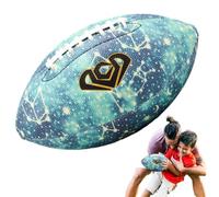 Glowing Football - Glow in the Dark PU Rugby Ball | Non Slip Training Ball | Machine Stitched PU Construction, Luminous Night Design, Non Slip , Size 6 And 9 Options, For Training, Practice And O