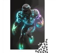 Glowing Football Puzzles 1000 Pièces Cadeau Unique Jeu Éducatif Défi Jouet À De Qualité Supérieure Peinture Art pour Adultes Et Enfants 1000pcs (75x50cm)