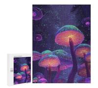 Glowing Forest Mushrooms-2 Puzzle 1000 Pièces Educa Jouet en Bois Cadeau Unique Décoration Intérieure Jeu Éducatif Challenge Toy Adultes Et Enfants À Partir De 14 Ans 500 PCS