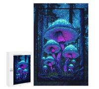 Glowing Forest Mushrooms Art Print Puzzle 1000 Pièces Educa Jouet en Bois Cadeau Unique Décoration Intérieure Jeu Éducatif Challenge Toy Adultes Et Enfants À Partir De 14 Ans 1000 PCS