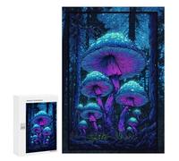 Glowing Forest Mushrooms Art Print Puzzle 1000 Pièces Educa Jouet en Bois Cadeau Unique Décoration Intérieure Jeu Éducatif Challenge Toy Adultes Et Enfants À Partir De 14 Ans 300 PCS