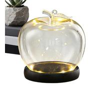 Glowing Glass Box Dome with Wood Base - Transparent Shape Display Cover for Flowers Ring Mini Souvenirs - Valentine Home Decor Gift