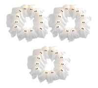 Glowing Halloween Decoration, Light Up Ghost, Spooky Ghosts Decoration with 12 LED Light-Up for Yard Porch Lawn Home Front Door-3pcs