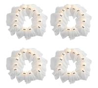 Glowing Halloween Decoration, Light Up Ghost, Spooky Ghosts Decoration with 12 LED Light-Up for Yard Porch Lawn Home Front Door-4pcs