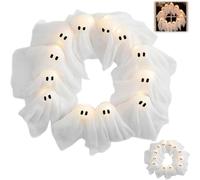 Glowing Halloween Decoration, Light Up Ghost, Spooky Ghosts Decoration with 12 LED Light-Up for Yard Porch Lawn Home Front Door-1pcs