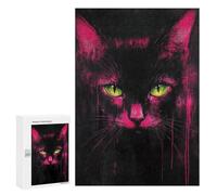 Glowing Neon Cat Art Print-2 Puzzle 1000 Pièces Educa Jouet en Bois Cadeau Unique Décoration Intérieure Jeu Éducatif Challenge Toy Adultes Et Enfants À Partir De 14 Ans 300 PCS