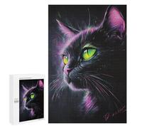 Glowing Neon Cat Art Print-8 Puzzle 1000 Pièces Educa Jouet en Bois Cadeau Unique Décoration Intérieure Jeu Éducatif Challenge Toy Adultes Et Enfants À Partir De 14 Ans 1000 PCS