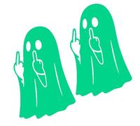 Glowing Night Ghost, Glowing Ghost Middle Finger Sticker, Spoofing Gifts, Funny Halloween Ghosts Decoration, Rear Window Sticker, Glow in the Dark Ghosts Prank Stickers