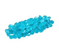 Glowing Pebble Stones - 300 Piece Resin Landscape Rocks, Decorative Gravel Set | Bright Fairy Garden Pathway Accents For Aquarium Backyard Driveway Patio Beach Decoration